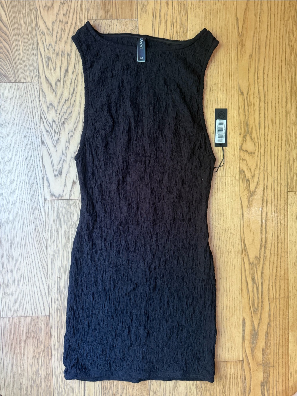 Savvi Black Textured Tube Dress